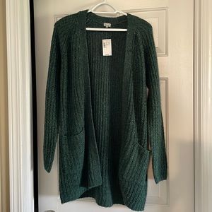 Green cardigan